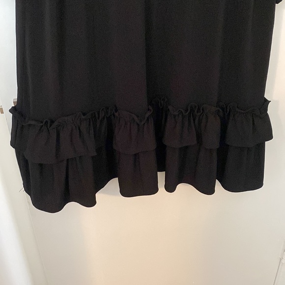Black Eci Cocktail Dress with Ruffle Detail - Picture 3 of 4